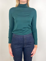 Turtleneck Sweater 1/1 in Bottleneck Green - The Shoe Hive