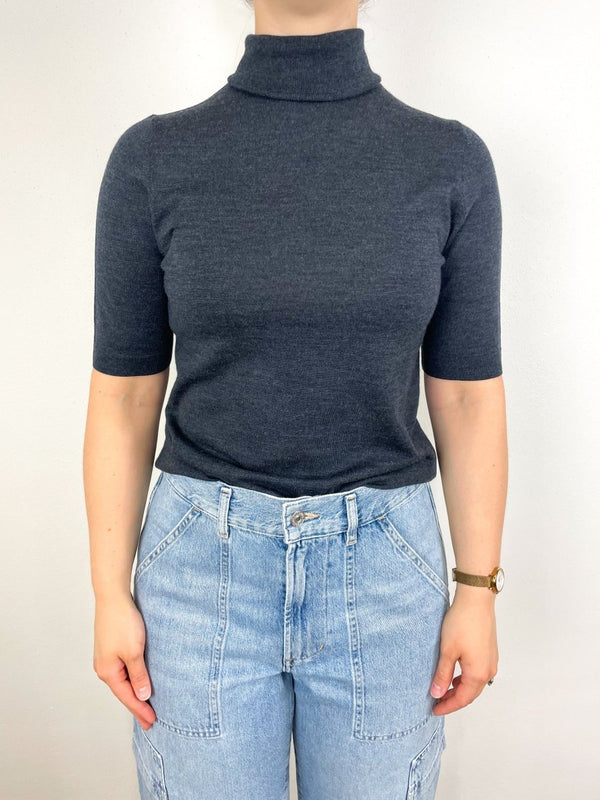 Turtleneck Sweater 1/2 Sleeve in Vulcano - The Shoe Hive