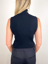 Turtleneck Top 0/1 in Noir - The Shoe Hive