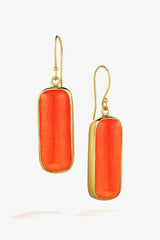 Umbo Drop Earrings in Gold/Poppy - The Shoe Hive