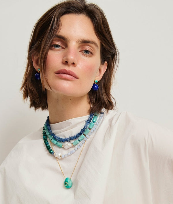 Umbria Earrings in Blue - The Shoe Hive