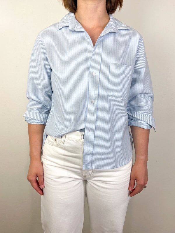 Untuckable Button Up Shirt in Sky Stripe - The Shoe Hive
