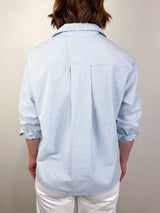 Untuckable Button Up Shirt in Sky Stripe - The Shoe Hive