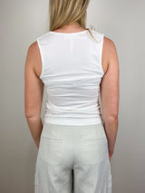 Uri Low Cut Tank in Cream - The Shoe Hive