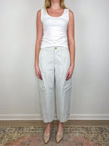 Uri Low Cut Tank in Cream - The Shoe Hive