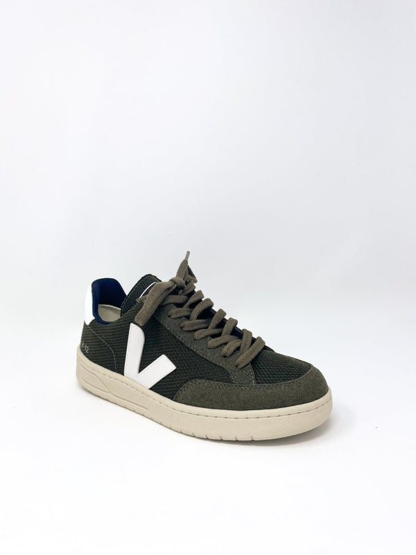 V - 12 B - Mesh Olive White - The Shoe Hive