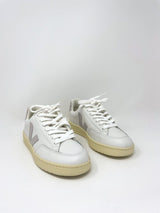 V - 12 Leather Extra White Light Grey - The Shoe Hive