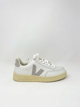 V - 12 Leather Extra White Light Grey - The Shoe Hive