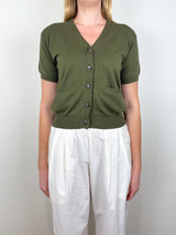 V - Cardigan 1/4 in Woodlands - The Shoe Hive