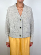 V - Cardigan in Carrara Melange - The Shoe Hive