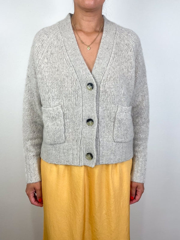 V - Cardigan in Carrara Melange - The Shoe Hive