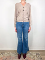 V - Cardigan in Mushroom Melange - The Shoe Hive