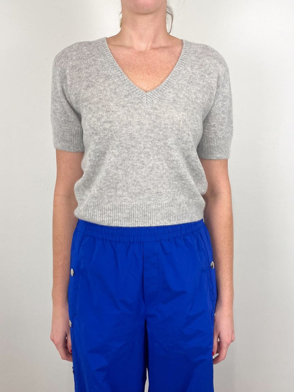 V - Sweater 1/4 in Carrara Melange - The Shoe Hive