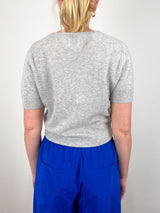 V - Sweater 1/4 in Carrara Melange - The Shoe Hive