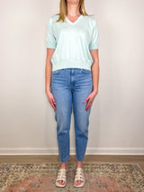 V Sweater 1/4 in Flower Milk - The Shoe Hive