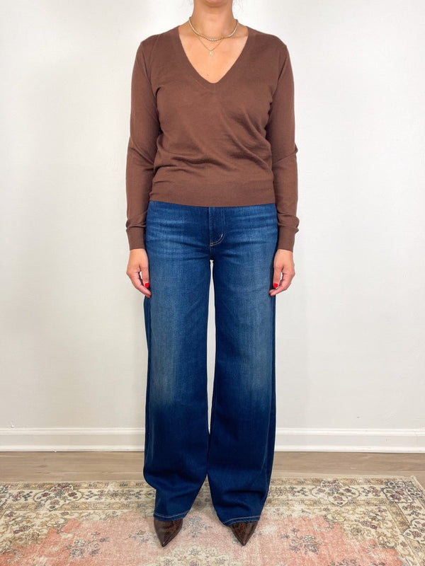 V - Sweater Fine Gauge in Gingerbread Man - The Shoe Hive