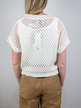V Sweater in Fleur De Sel - The Shoe Hive