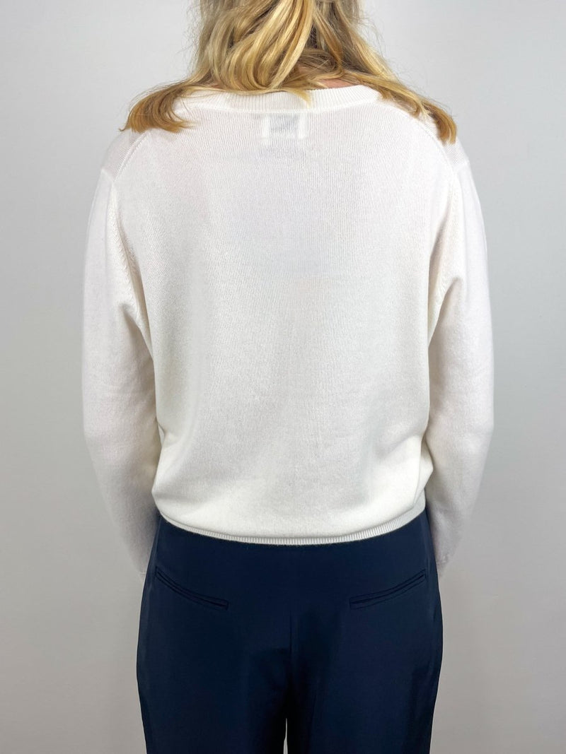 V - Sweater in Fleur de Sel - The Shoe Hive