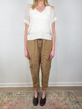 V Sweater in Fleur De Sel - The Shoe Hive