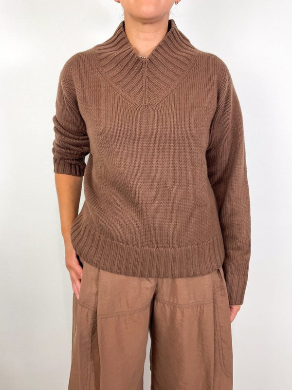 V - Sweater in Gingerbread - The Shoe Hive