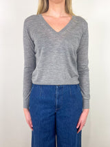 V - Sweater in Heather Melange - The Shoe Hive