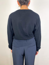 V - Sweater in Noir - The Shoe Hive