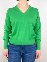 V - Sweater in Pine Green - The Shoe Hive