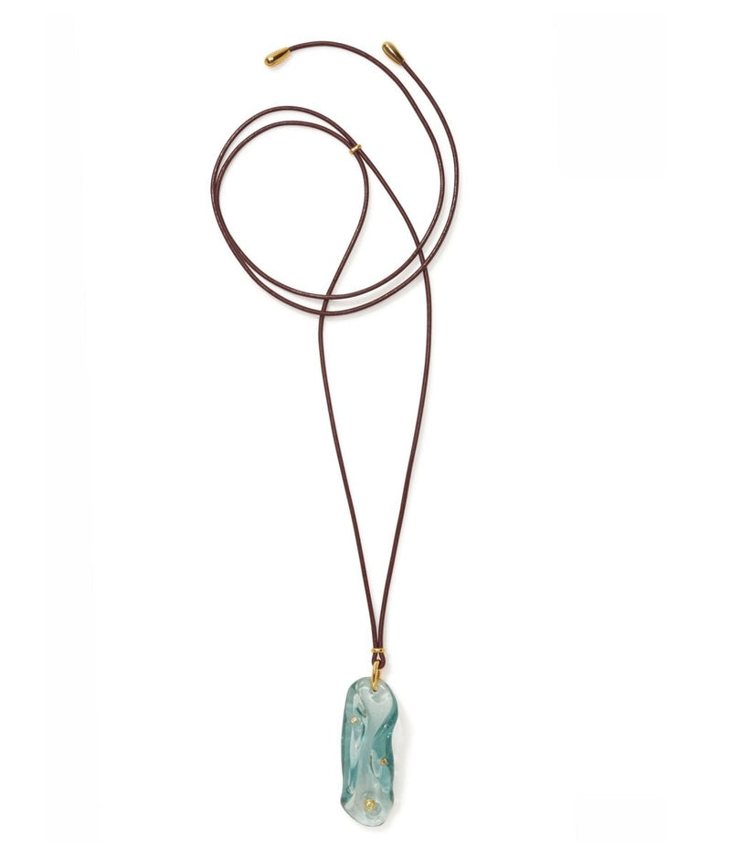 Vetri Cord Necklace in Aqua - The Shoe Hive