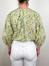 Victoria Blouse in Gold Multi Viger's Vine Liberty Fabric - The Shoe Hive