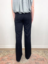 Viscose Suiting Isaac Pant in Black Multi - The Shoe Hive
