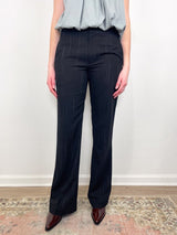 Viscose Suiting Isaac Pant in Black Multi - The Shoe Hive