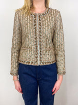Viviana Embroidery Jacket in Gold - The Shoe Hive