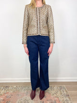 Viviana Embroidery Jacket in Gold - The Shoe Hive