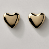 Voluptuous Heart Earrings in Gold - The Shoe Hive