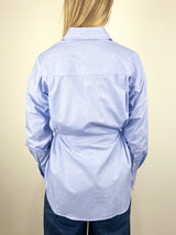 Waisted Strap Blouse in Sky Blue - The Shoe Hive