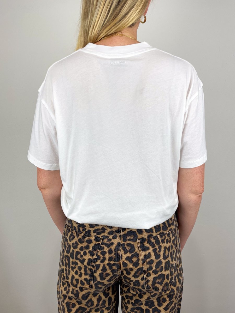 Walker Tee Anine Bing Leopard in Ivory exclusive at The Shoe Hive