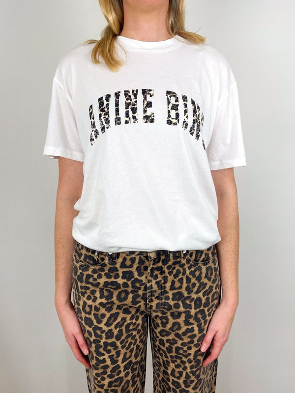 Walker Tee Anine Bing Leopard in Ivory - The Shoe Hive