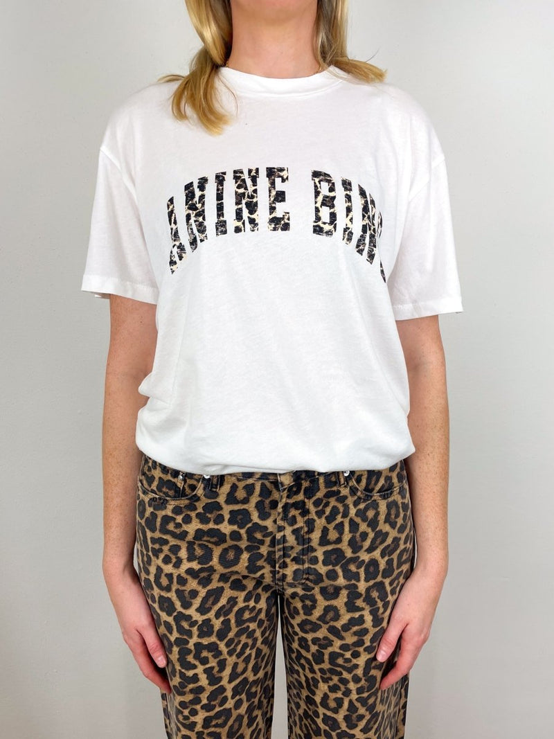 Walker Tee Anine Bing Leopard in Ivory - The Shoe Hive