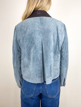 Walters Cropped Barn Jacket in Blue Steel - The Shoe Hive