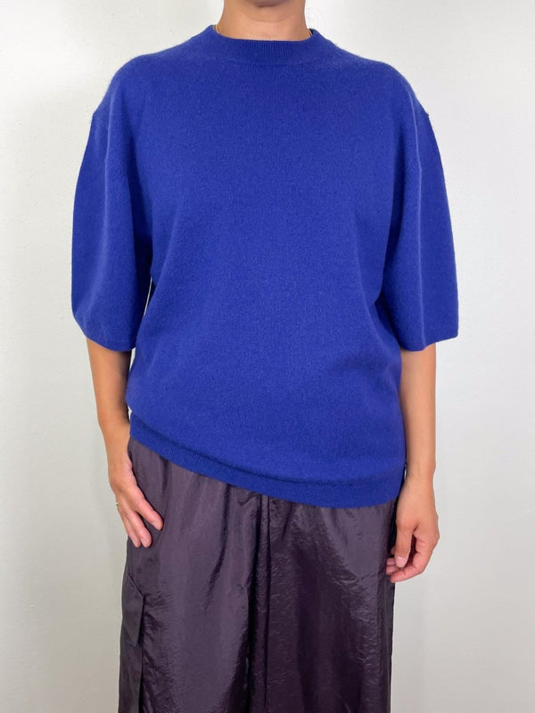 Washable Cashmere Oversized Easy T in Ink Blue - The Shoe Hive