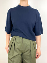 Washable Cashmere Oversized Easy T in Navy - The Shoe Hive