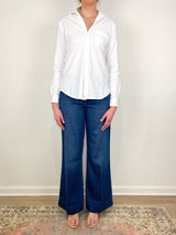 Waverly Button Up Shirt in White - The Shoe Hive