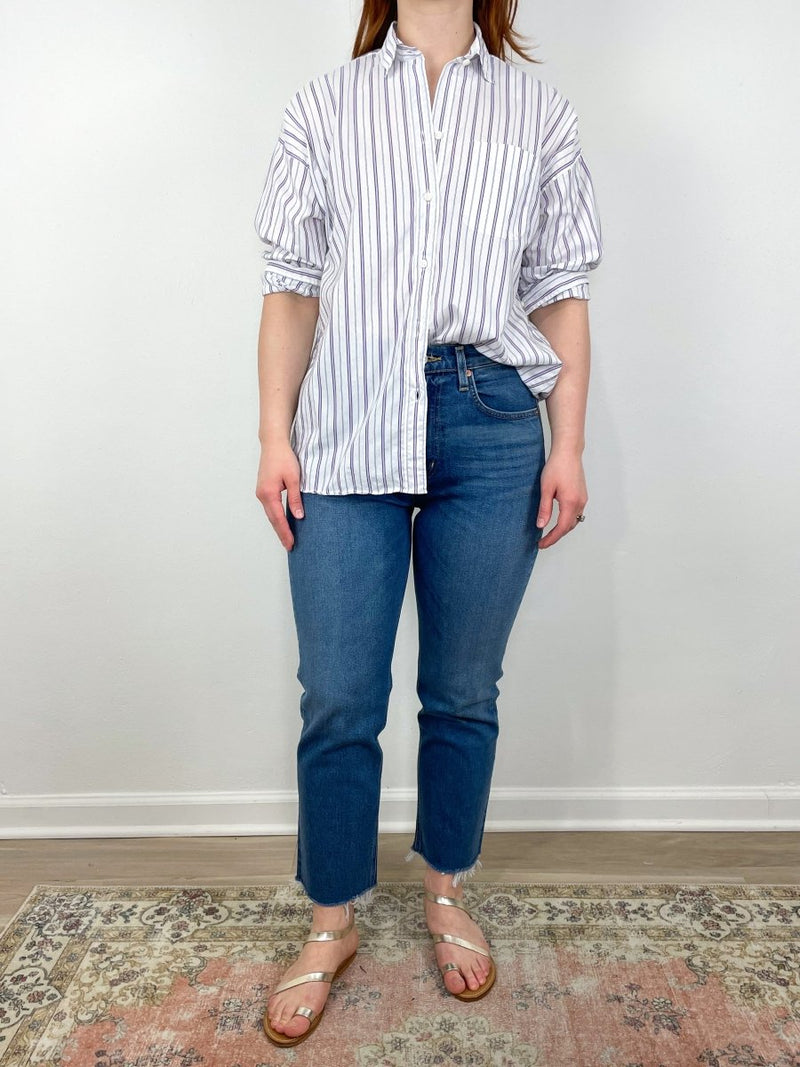 Weekender Shirt in Multi Stripe Silk Cotton