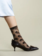 Weylie Sheer Crew in Chocolate - The Shoe Hive