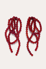 What a Tangled Web We Weave Earrings in Red Agate - The Shoe Hive