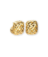 Woven Hoops in Gold - The Shoe Hive