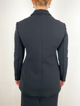 Wren Crepe Knit Fitted Blazer in Black - The Shoe Hive