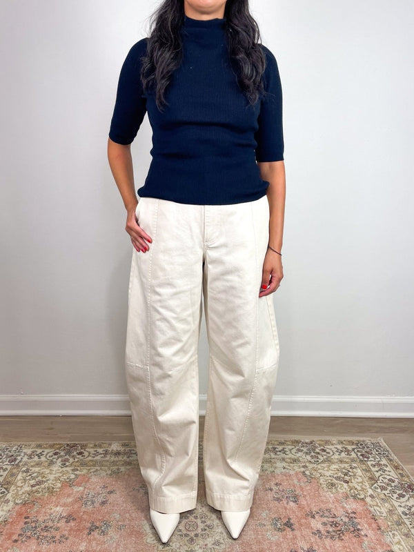 Yasmin Pant in Cream - The Shoe Hive