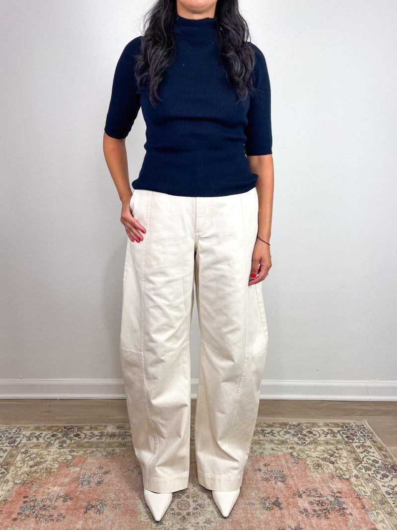 Yasmin Pant in Cream - The Shoe Hive
