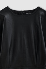 Zelie Dress in Black Recycled Leather - The Shoe Hive